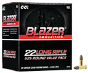 CCI Blazer Rimfire Ammunition .22 LR 38gr LRN 1235 fps 525/ct (Bulk) CC10022