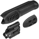 ADAPTIVE TACTICAL AT02901 EX Performance Forend with 300 Lumen Flashlight, Black Polymer, Concealed 2" Picatinny, Fits Most Mossberg 500/590/Maverick 88 155173