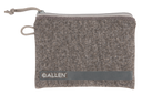 Allen 3625 Pistol Pouch  Gray Polyester w/Lockable Zippers, ID Label & Fleece Lining Holds Compact Size Handgun 5" L x 7" W Interior Dimensions 143456