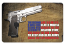 TekMat TEKR172AMEND Right To Bear Arms Cleaning Mat Multi-Color Rubber 11"x17" 2nd Amendment 117820