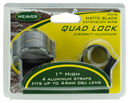 Weaver Mounts 49048 Quad Lock Detachable Rings  Matte Black 1" High Extended 35049
