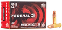 Federal AE22 American Eagle  22LR 38gr Copper Plated Hollow Point 40 Per Box/100 Case 67020