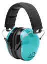 Walker's GWPDCPMLTL Advanced Protection Passive Muff 26 dB Over the Head Aqua Blue/Black Polymer 44260