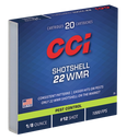 CCI 0025 Pest Control Shotshell 22WMR 52gr #12Shot 20 Per Box/100 Case 64450