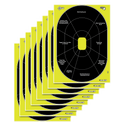 EZ-Aim 15220 Splash Reactive Target Oval Paper Hanging Handgun 12" x 18" Black/Yellow 8 Per Pkg 122501