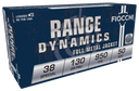 Fiocchi 38A Range Dynamics  38Special 130gr Full Metal Jacket 50 Per Box/20 Case 34013