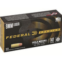 Federal Gold Medal Action Pistol 9mm Luger 147gr FMJ 900 fps 50/ct FAGM9AP1