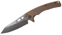 Remington Accessories 15664 EDC  Folding Caper Stonewashed D2 Steel Blade Tan G10 Handle Includes Pocket Clip 146939
