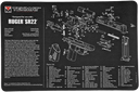 TekMat TEKR17RUGERSR22 Ruger SR22 Cleaning Mat Black/White Rubber 11"x17" Ruger SR22 Parts Diagram 177703