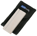 AccuSharp 024C Pocket Stone  Natural Arkansas Stone Sharpener White Includes Belt Carry Pouch 133030