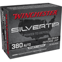Winchester Silvertip Handgun Ammunition .380 ACP 85 gr. JHP 1000 fps 20/ct WNW380ST