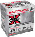 Winchester Ammo XU206 Super X Game Load 20Gauge 2.75" 7/8oz 6Shot 25 Per Box/10 Case 116943