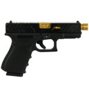 Glock 19 Gen 3 Custom "Gold Barrel Chainmail Stippled Frame Bear Cut Slide" Handgun 9mm Luger 15/rd Magazines (2) 4.6" Barrel Austria GLPI19502CMSBEAR2