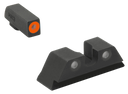 Meprolight USA 402243137 Hyper-Bright Sight Set Green Tritium Orange Outline Front Sight-Green Tritium Black Outline Rear Sight Glock 17/17L/19/22 126245