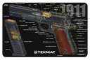 TekMat TEKR171911CA  Cleaning Mat Multi-Color Rubber 11"x17" 1911 3D Cutaway 117818
