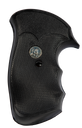 Pachmayr 05056 Decelerator Grip Checkered Black Rubber with Finger Grooves for S&W N Frame with Square Butt 73279