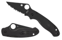 Spyderco C223PBBK Para 3 Lightweight 2.92" Folding Plain Black DLC CTS BD1N SS Blade/Black Textured FRN Handle Includes Pocket Clip 158079 Spyderco C223PBBK Para 3 Lightweight 2.92" Folding Plain Black DLC CTS BD1N SS Blade/Black Textured FRN Handle Includes Pocket Clip 158079