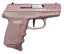 SCCY Industries DVG1RGRG DVG-1  Sub-Compact Frame 9mm Luger 10+1 3.10" Stainless Quadlock Barrel, Rose Gold Glitter Optic Ready/Serrated Stainless Steel Slide, Rose Gold Polymer Frame & Grip 162419
