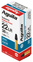 Aguila 1B220268 Subsonic Rimfire 22LR 38gr Hollow Point 50 Per Box/20 Case 44423