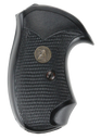 Pachmayr 03255 Compact Grip Checkered Black Rubber for S&W J Frame with Square Butt 73233