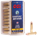 CCI 0022 Gamepoint Rimfire 22WMR 40gr Jacketed Soft Point 50 Per Box/40 Case 35097