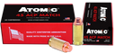 Atomic Ammunition 448 Match Precision Craft 45ACP 185gr Semi Wadcutter 50 Per Box/10 Case 120167