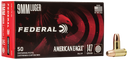 Federal AE9FP American Eagle Handgun 9mmLuger 147gr Full Metal Jacket Flat Point 50 Per Box/20 Case 67098
