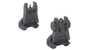 Meprolight Mepro FUBS - Self Illuminated Flip Aluminum Black Back-up Rifle Sights 2 Dot Rear/Green Front MK404100
