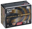 Federal P45HSD1 Premium Personal Defense 45ACP 210gr Hydra-Shok Deep Hollow Point 20 Per Box/10 Case 107849
