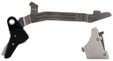 Timney Triggers ALPHAGLOCK34SILVR Alpha Competition 9mm Luger/40 S&W, Silver Straight Trigger, Compatible w/Glock Gen3-4 149849