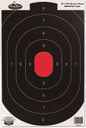 Birchwood Casey 35608 Dirty Bird  Silhouette Tagboard Hanging Pistol 12" x 18" Black/White Impact Splatter 8 Per Pkg 79919