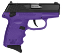SCCY Industries CPX4CBPURDRG3 CPX-4 RD 380 ACP 10+1 2.96" Purple Polymer/Serrated Black Nitride Stainless Steel Slide/Finger Grooved Purple Polymer Grip 144654