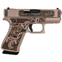 Glock 43X "Glock & Roses II"  Handgun 9mm Luger 10rd Magazines(2) 3.4" Barrel Accessory Rail USA Made GLUX4350201FRGRII