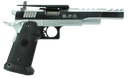 TriStar 85680 SPS Vista Long 1911 38 Super 21+1, 5.50" Black Match Grade Threaded Barrel, Chrome Ported/Serrated Steel Slide, Chrome Steel Frame w/Beavertail, Black Polymer Grip 140985