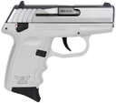 SCCY Industries CPX-4TTWT CPX-4  380 ACP 10+1 2.96" White Polymer Serrated SS Slide Finger Grooved White Polymer Grip 144587