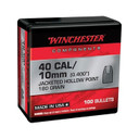 40 CALIBER/10MM (0.400'') 180GR JACKETED HP NOTCHED 100/BOX 105004654