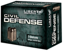 Liberty Ammunition LACD10032 Civil Defense  10mmAuto 60gr Lead Free Fragmenting Hollow Point 20 Per Box/50 Case 98421