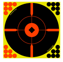 Birchwood Casey 34016 Shoot-N-C Reactive Target Self-Adhesive Paper Black/Yellow/Red 12" Bullseye 100 Pack 136591