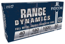 Fiocchi 40SWD Range Dynamics  40S&W 180gr Full Metal Jacket Truncated Cone 50 Per Box/20 Case 34105