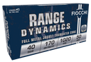 Fiocchi 40SWA Range Dynamics  40S&W 170gr Full Metal Jacket Truncated Cone 50 Per Box/20 Case 34087