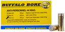 Buffalo Bore Ammunition 4J20 Anti-Personnel Strictly Business 44Rem Mag 200gr Hard Cast Wadcutter 20 Per Box/12 Case 82219