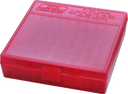 MTM Case-Gard P100929 Ammo Box Flip-Top Multi Caliber Clear Red Polypropylene 100rd 42413