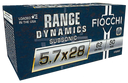Fiocchi 57SUB62 Range Dynamics Subsonic 5.7x28mm 62gr Full Metal Jacket 50 Per Box/10 Case 150216