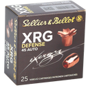 Sellier & Bellot SB45XA XRG Defense 45ACP 165gr Solid Copper Hollow Point 25 Per Box/40 Case 150583