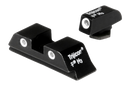 Trijicon 600210 Bright & Tough Night Sights  Green/Tritium White Outline Front Sight-Green/Tritium White Outline Rear Sight Glock 17/17L/19 Standard Frame 31905