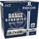 Fiocchi 57FMJ40 Range Dynamics  5.7x28mm 40gr Full Metal Jacket 150 Per Box/3 Case *Bulk 157262