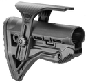 FAB Defense FXGLSHOCKCP GL-Shock CP Buttstock for AR-15/ M16/ M4 w/Adjustable Cheek-Rest & Anti-Rattle Mechanism Black Mil-Spec Reinforced Polymer 107037