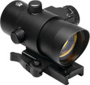 NcStar 40mm Red Dot w/Red Laser QR Mount NRDLB140R