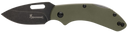 Browning 3220504 Hidden Hollow  EDC Small 2.25" Folding Drop Point Plain Black Oxide Stonewashed D2 Steel Blade, OD Green G10 Handle 161420