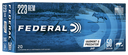 Federal AE223G American Eagle Varmint & Predator 223Rem 50gr Jacketed Hollow Point 20 Per Box/25 Case 67320